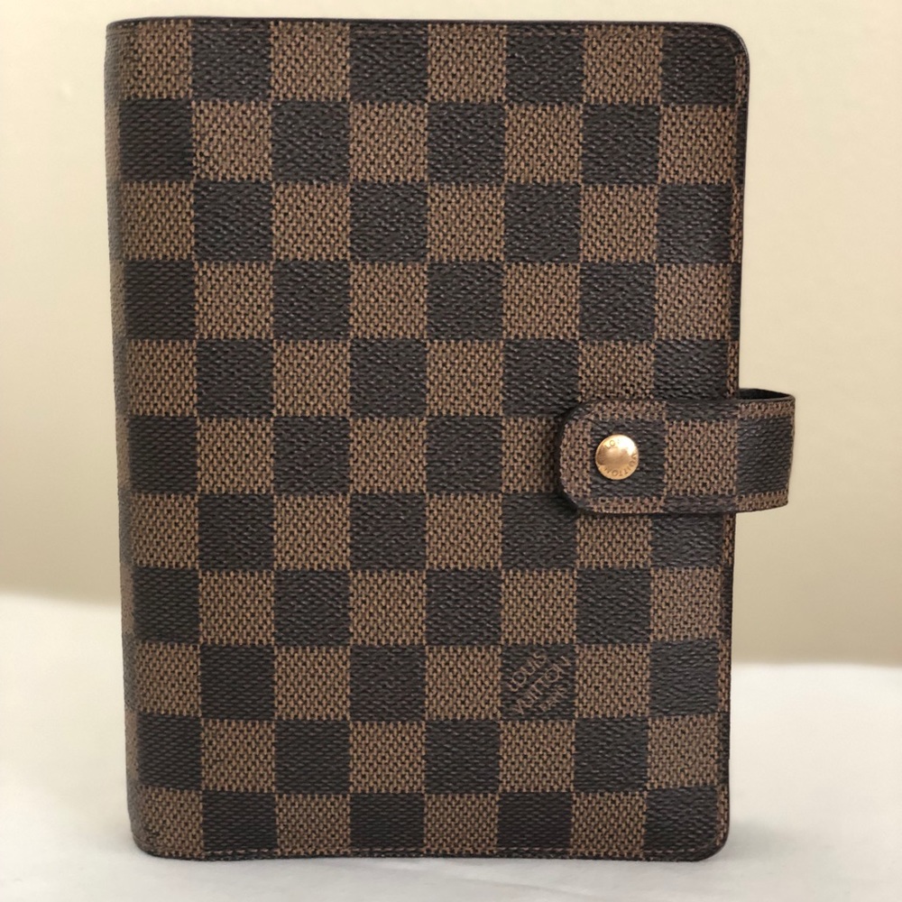 Authentic Louis Vuitton Damien Ebene MM Agenda